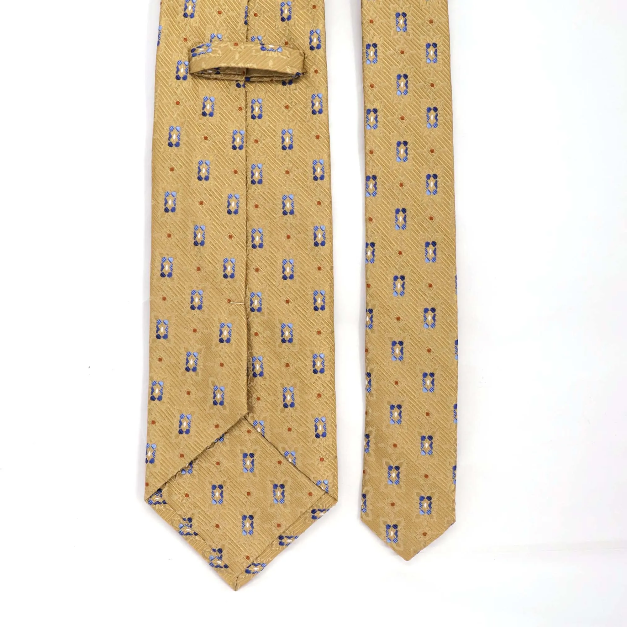 A.Azthom 8cm Golden Parisian Silk Woven Tie