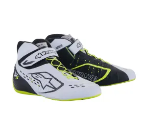 ALPINESTARS 2712123_125_7,5 Karting shoes TECH-1 KX V2, black/white/yellow fluo, Size 40