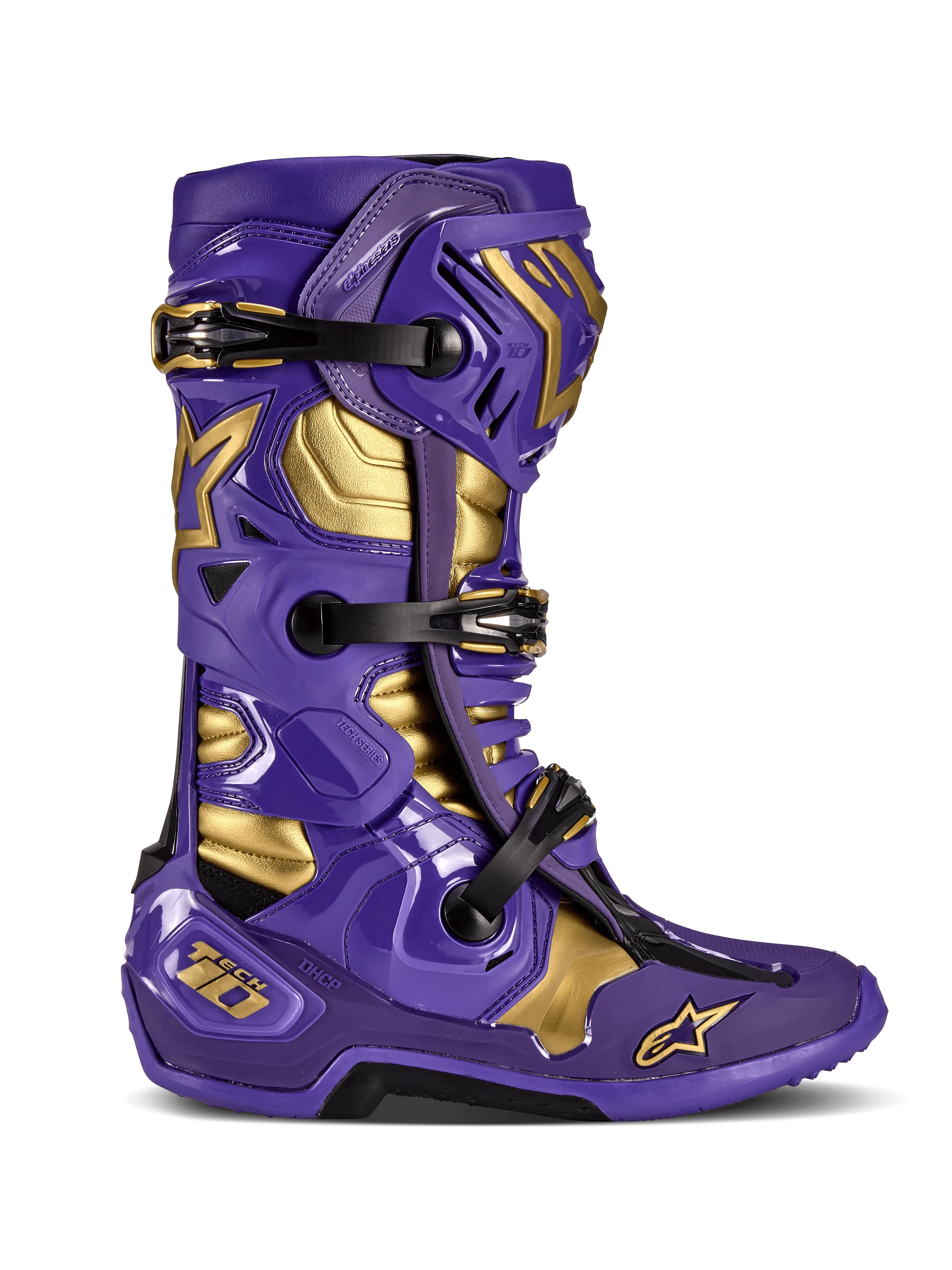 Alpinestars Tech 10 Champ LE Boots - Ultraviolet/Gold/Black - Size 11