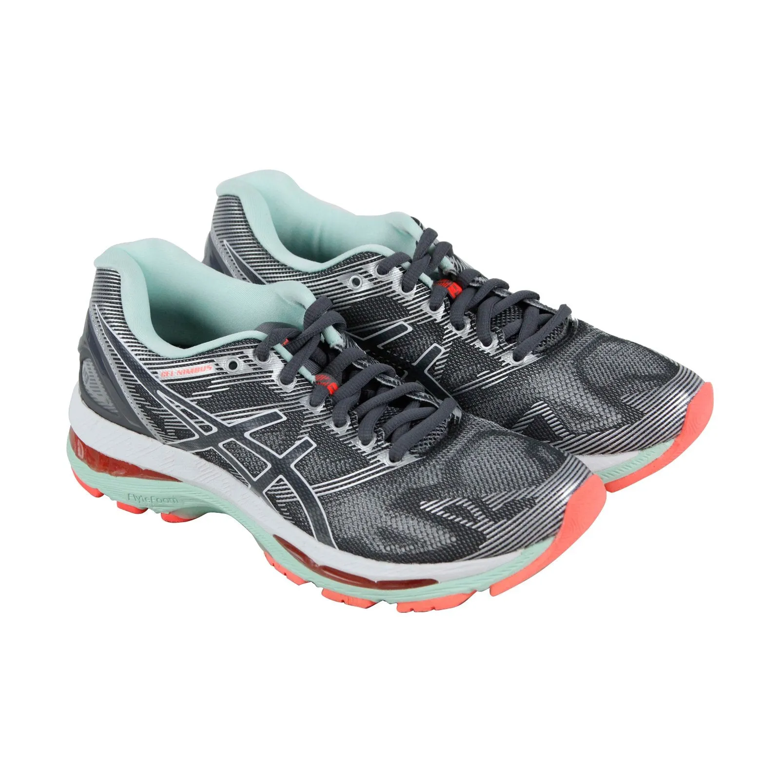 Asics Gel Nimbus 19 Womens Gray Narrow B Mesh Low Top Athletic Running Shoes