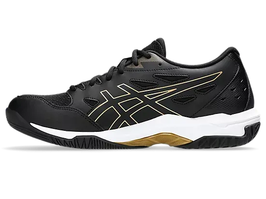 Asics Gel-Rocket 11 Wide Unisex Court Shoe Black/Pure Gold