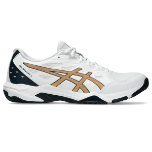 Asics Men's Gel Rocket 11 Indoor Court Shoes White Pure Gold