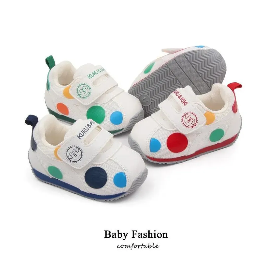 Baby Bo ColorPop Geometric Pattern Velcro Shoes