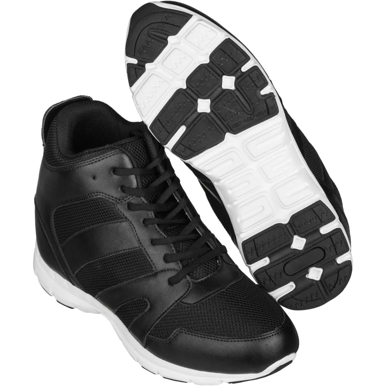 CALTO 4-Inch Taller Men's Black Elevator Sneakers - G3330