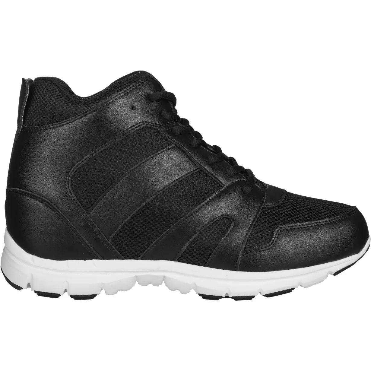 CALTO 4-Inch Taller Men's Black Elevator Sneakers - G3330