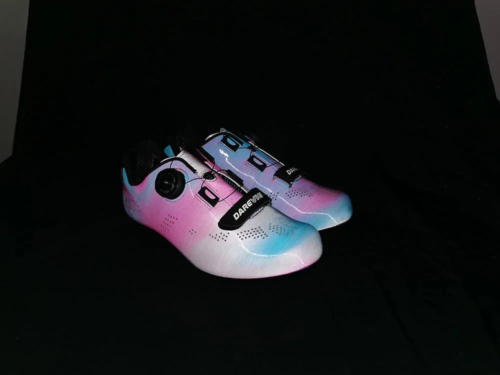 Colorful Chameleon Professional Reflective Cycling Shoes.