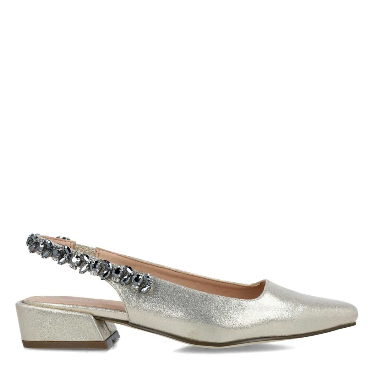 Eunosto Slingbacks in Gold or Silver by Menbur