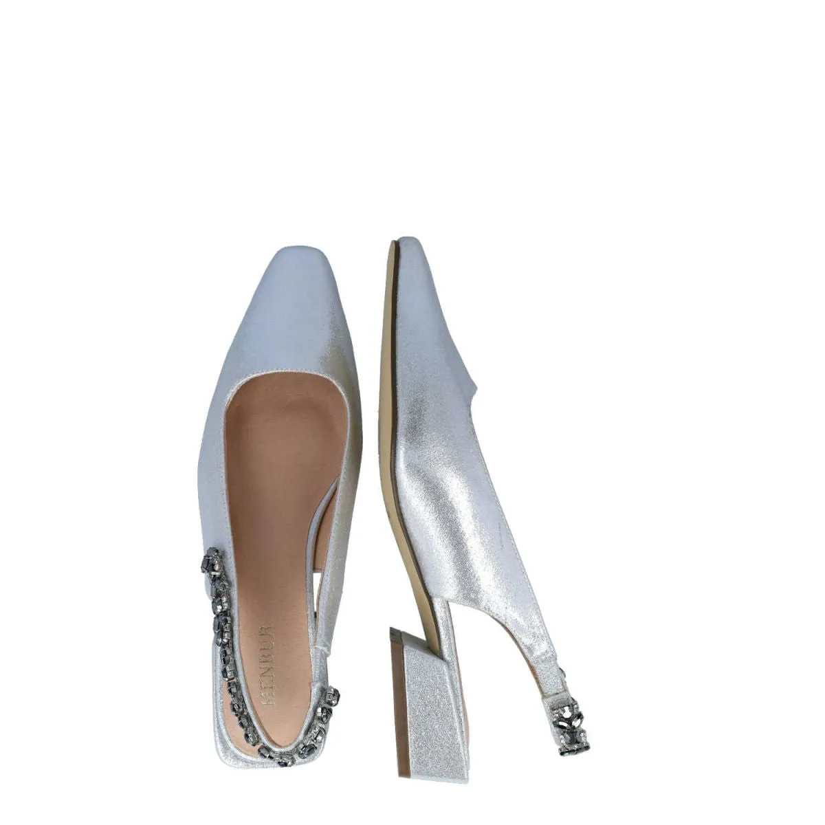 Eunosto Slingbacks in Gold or Silver by Menbur