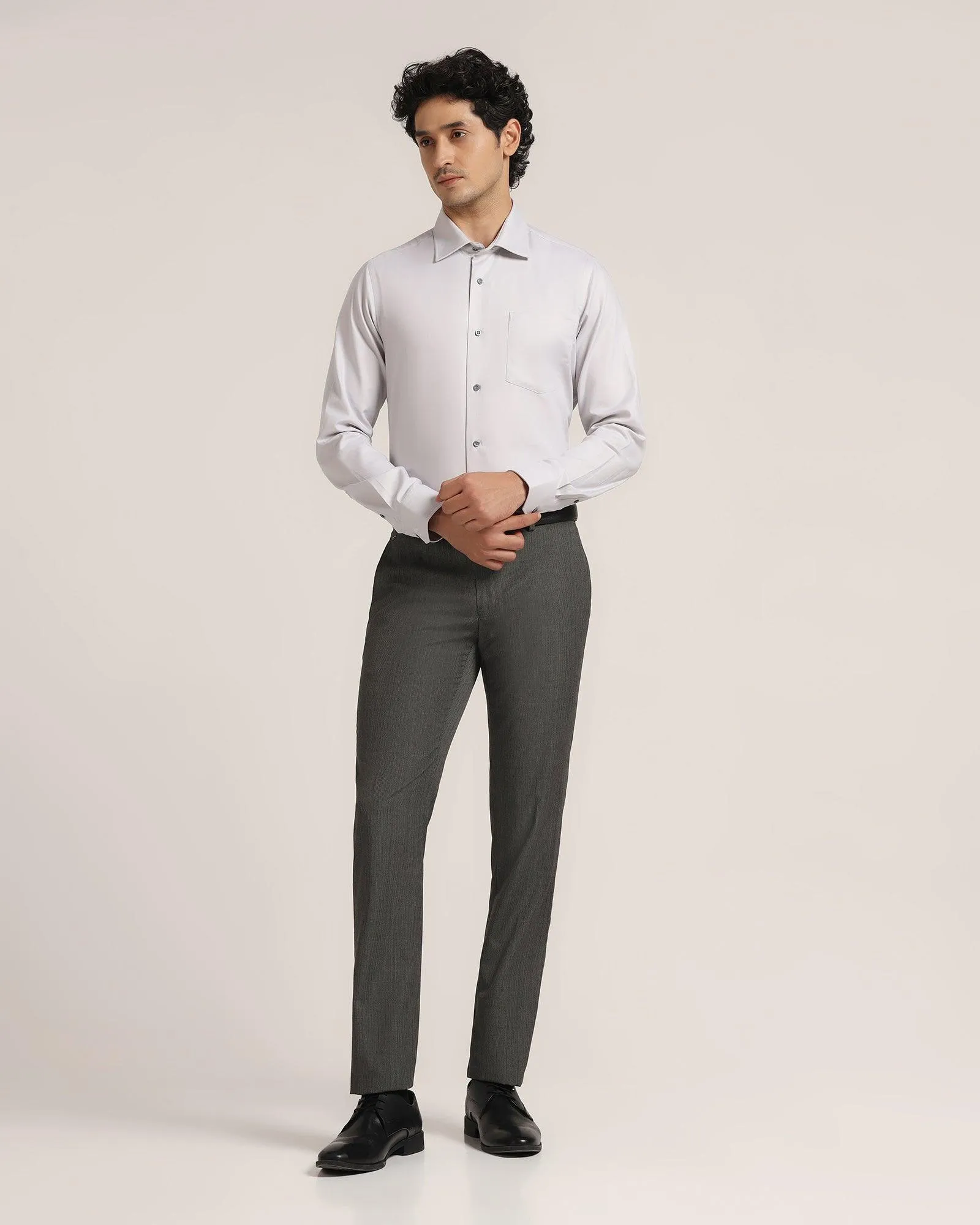 Formal Grey Solid Shirt - Beetle