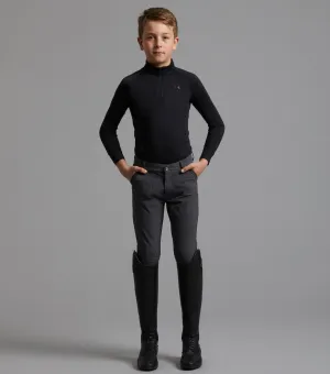 Gando Boys Gel Knee Riding Breeches Anthracite Grey