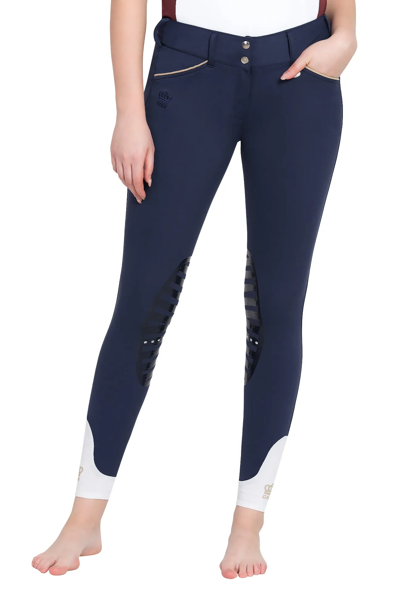 George H Morris Ladies Add Back Silicone Knee Patch Breeches