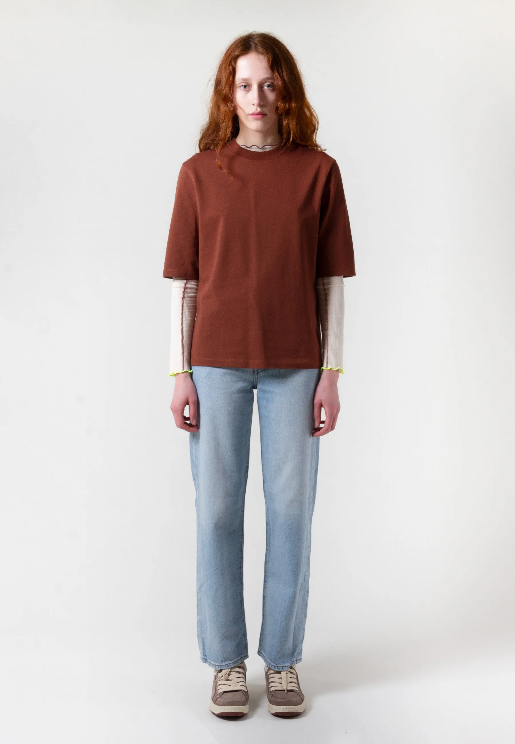 Ginny Heavy Jersey T-Shirt - madder brown