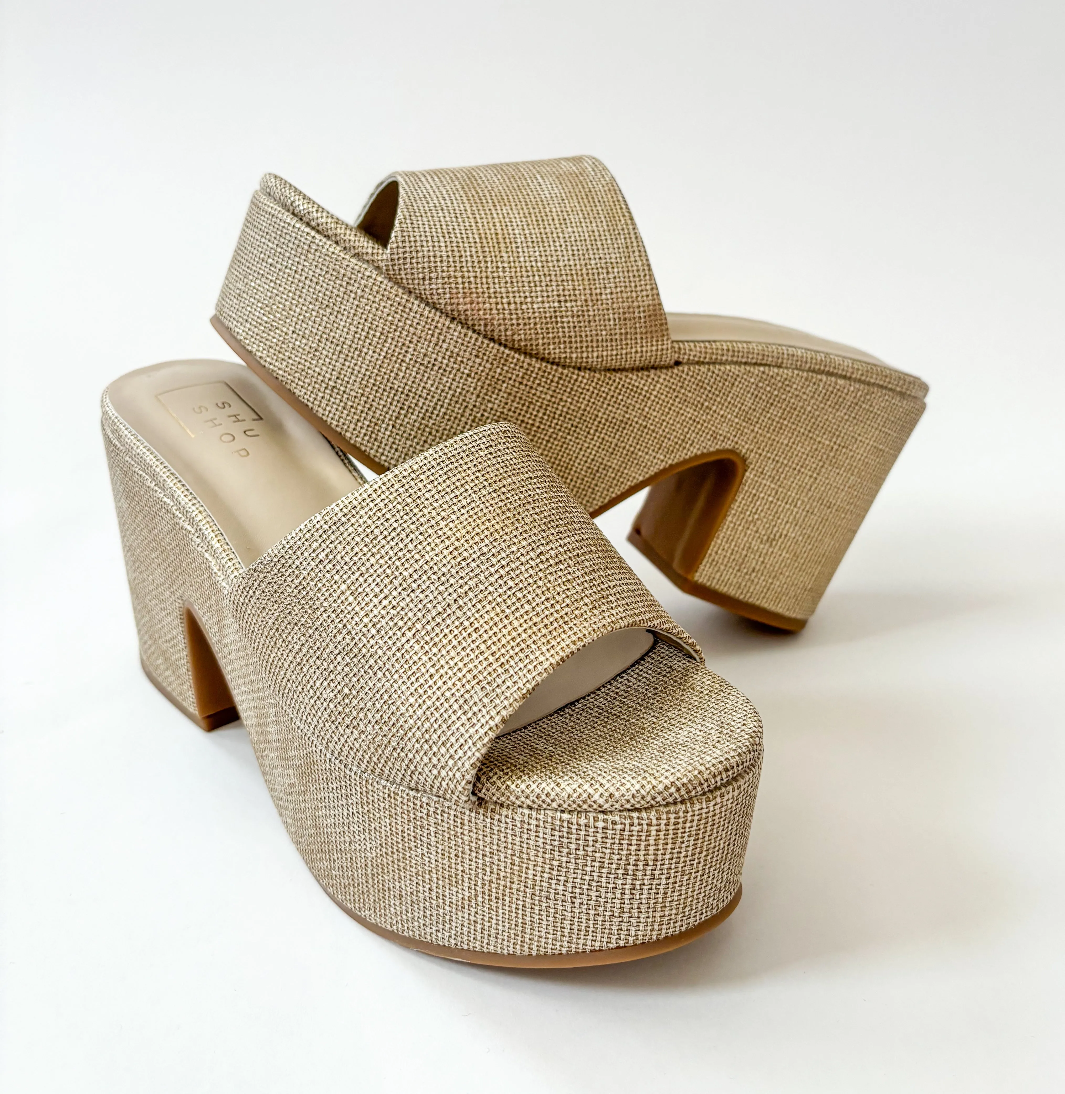 Giza Platform Woven Heels