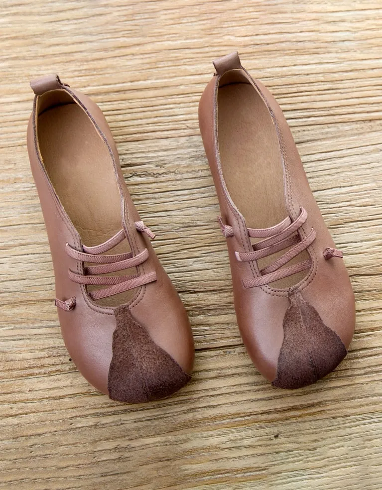 Handmade Comfortable Spring Leather Flats