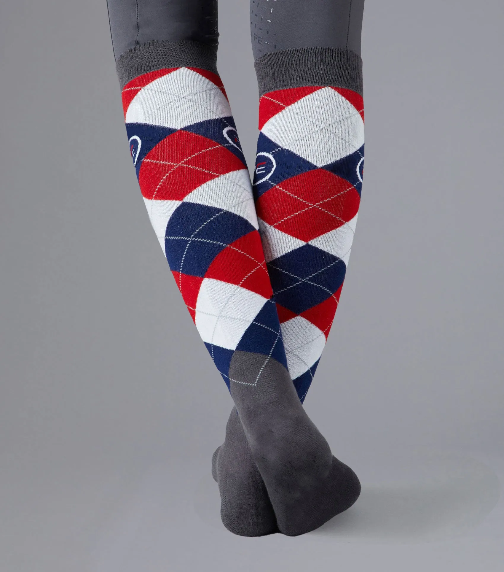 Junior 4 Season Riding Socks (2 Pairs) Classic Check