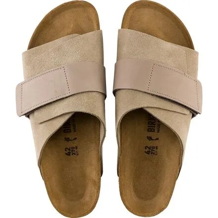 Kyoto Men's Sandals Birkenstock, color Taupe Suede