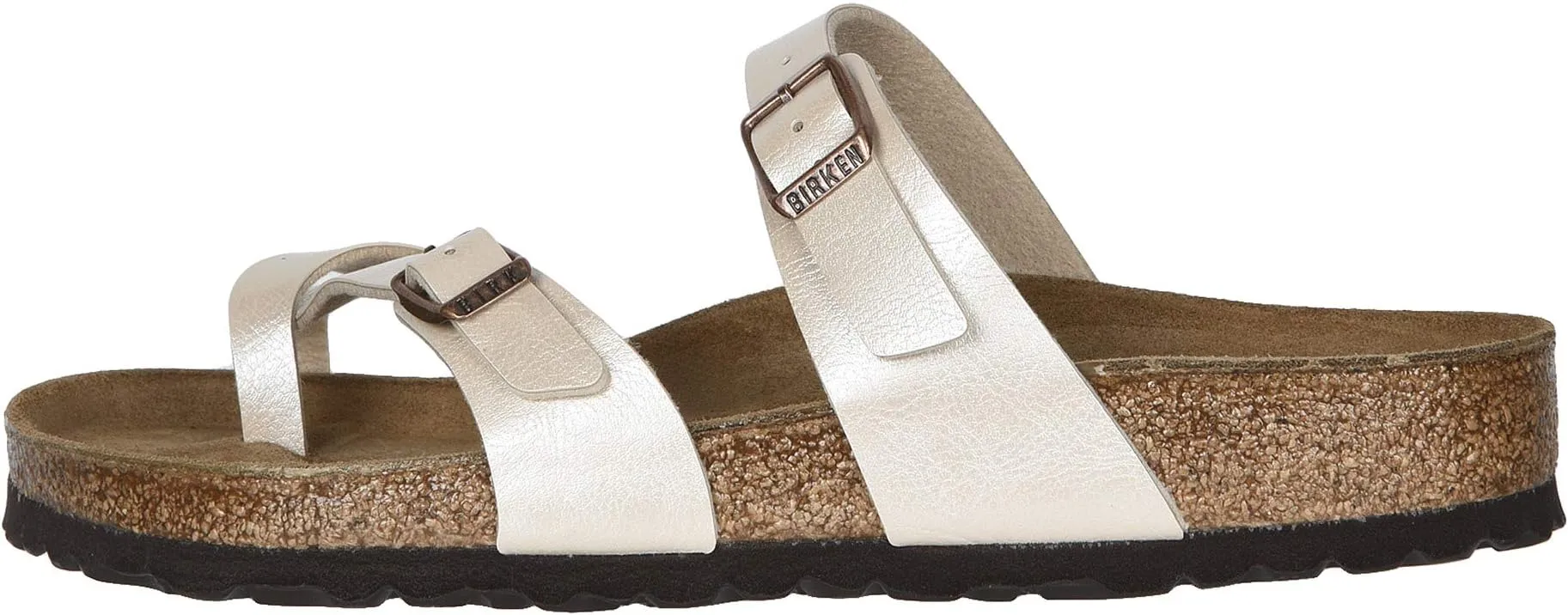 Mayari Birko-Flor Flat Sandals - Graceful Birkenstock, Antique Lace Birko-Flor