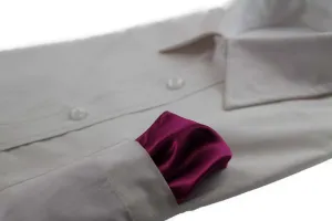 Mens Burgundy Pocket Square