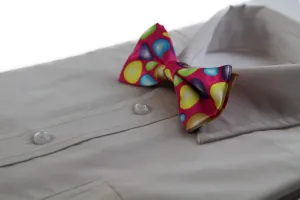 Mens Multicoloured Large Polka Dot Patterned Bow Tie