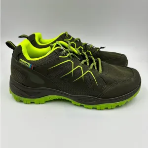 Men's Size 9, Gray Rugged Sneaker with Bright Green Accents & Trail Ready Tread