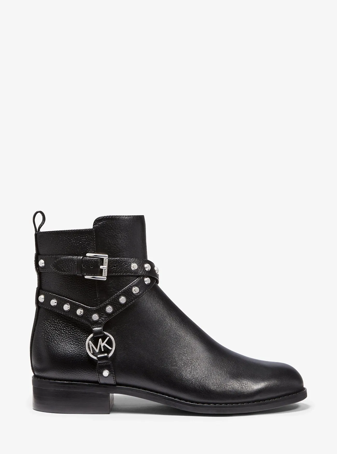 Michael Kors Preston Leather Studded Ankle Boots, Black