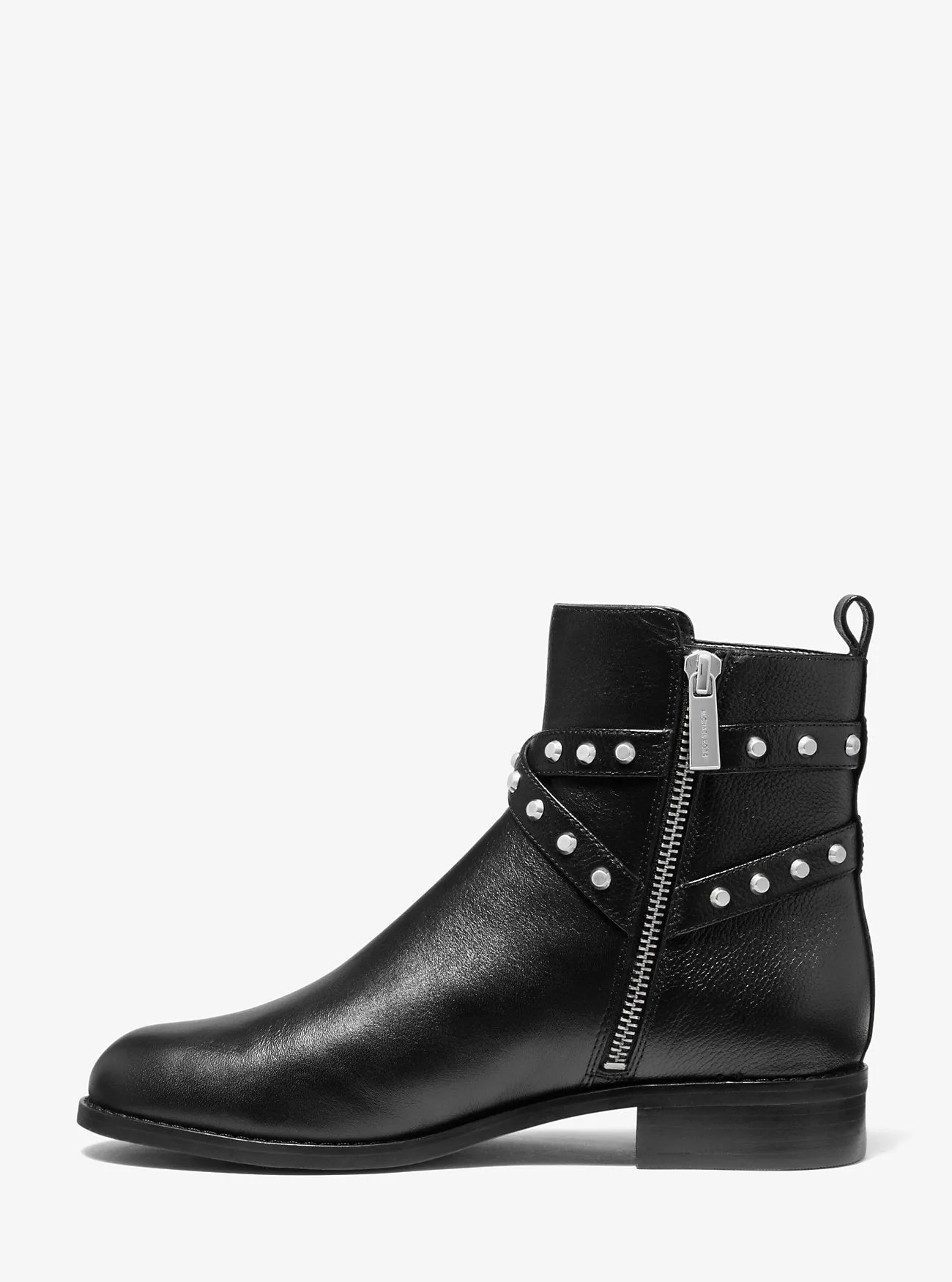 Michael Kors Preston Leather Studded Ankle Boots, Black