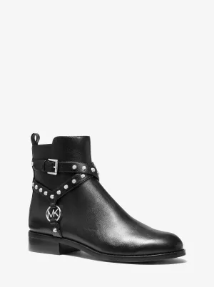 Michael Kors Preston Leather Studded Ankle Boots, Black