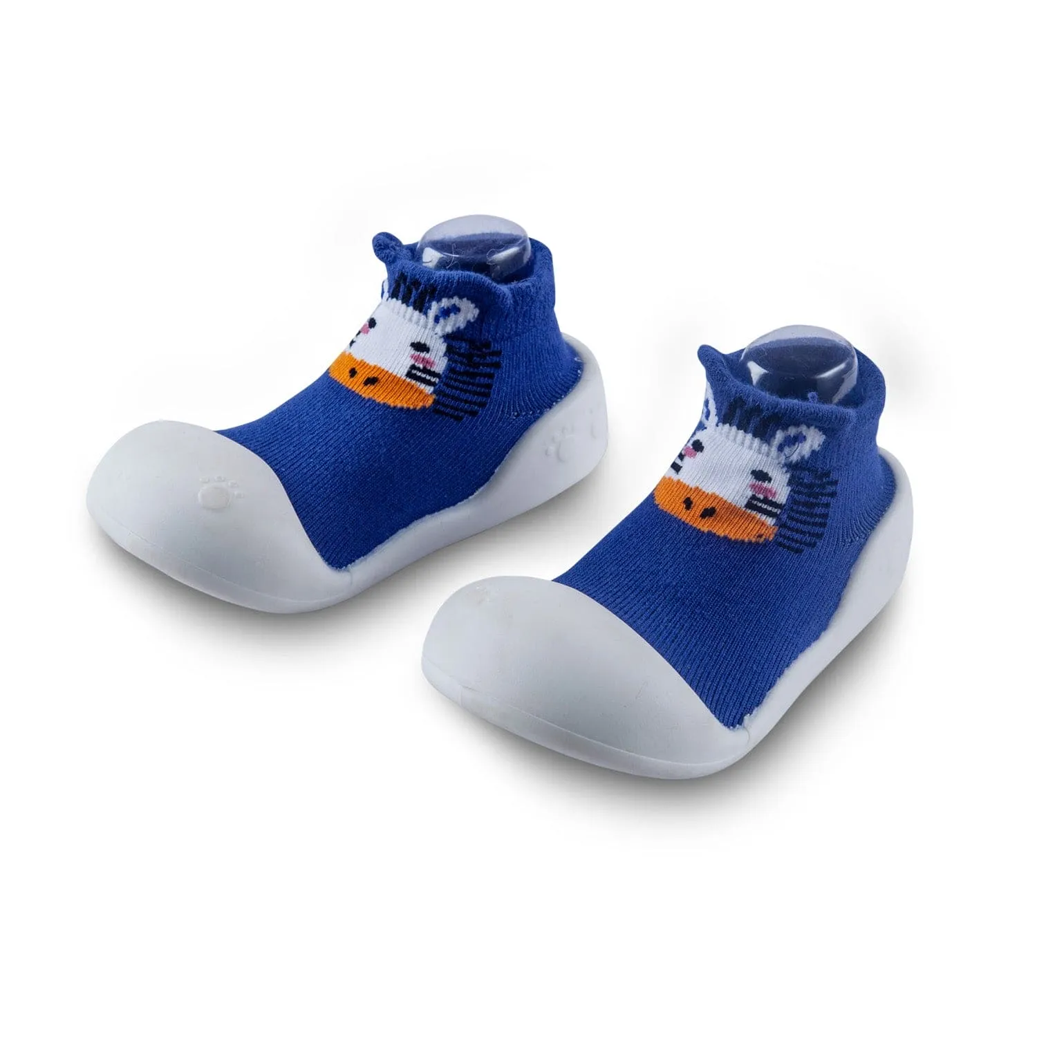 Newborn Anti-Skid Rubber Sole Slip-On Shoes Cat - Blue