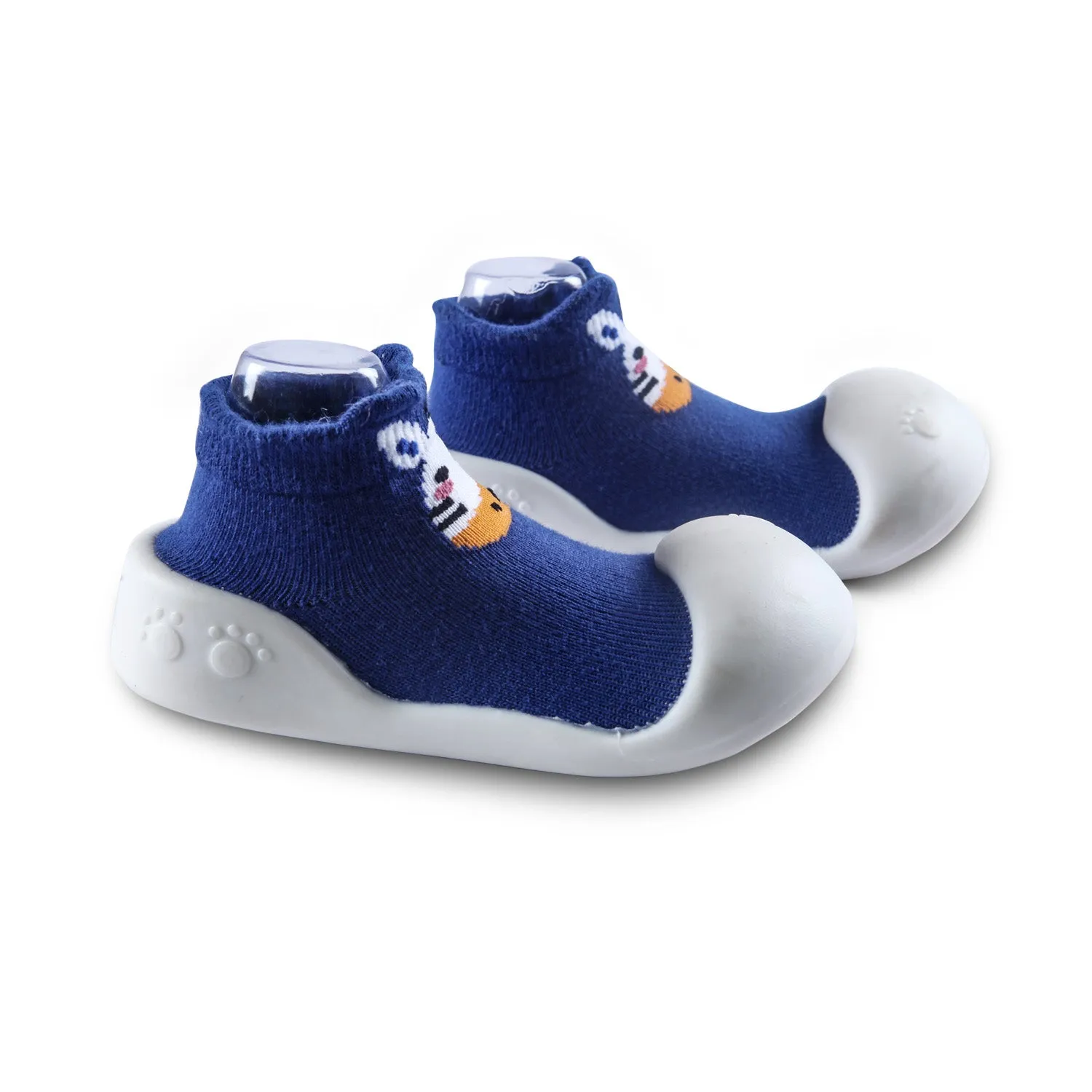 Newborn Anti-Skid Rubber Sole Slip-On Shoes Cat - Blue