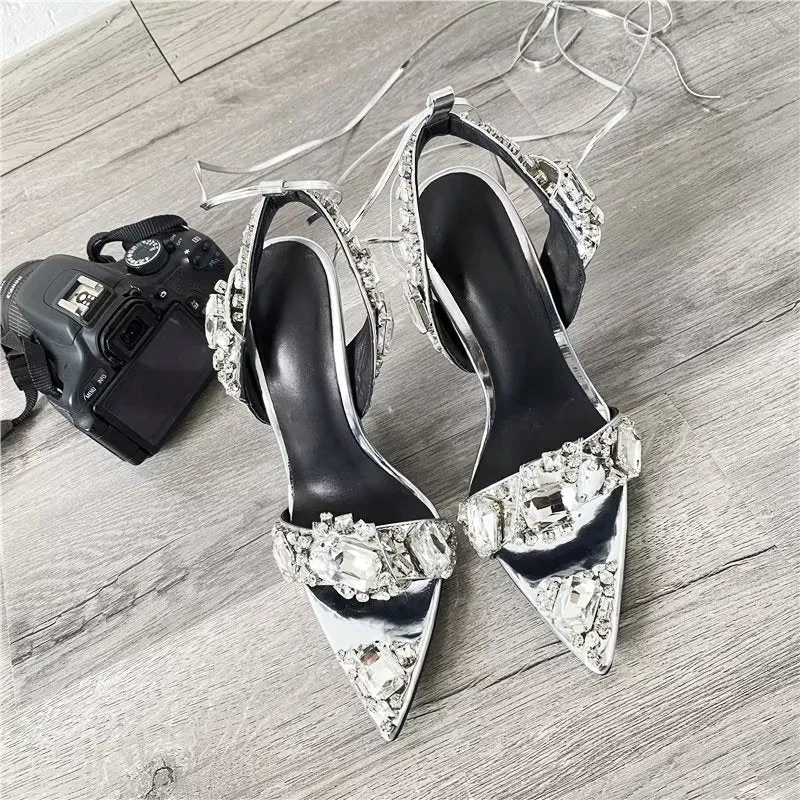 SheepskinLuxe Diamond Pattern High Heels