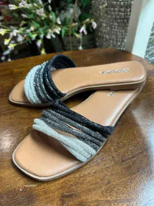 Stable Rhinestone Slide Sandal (SODA)