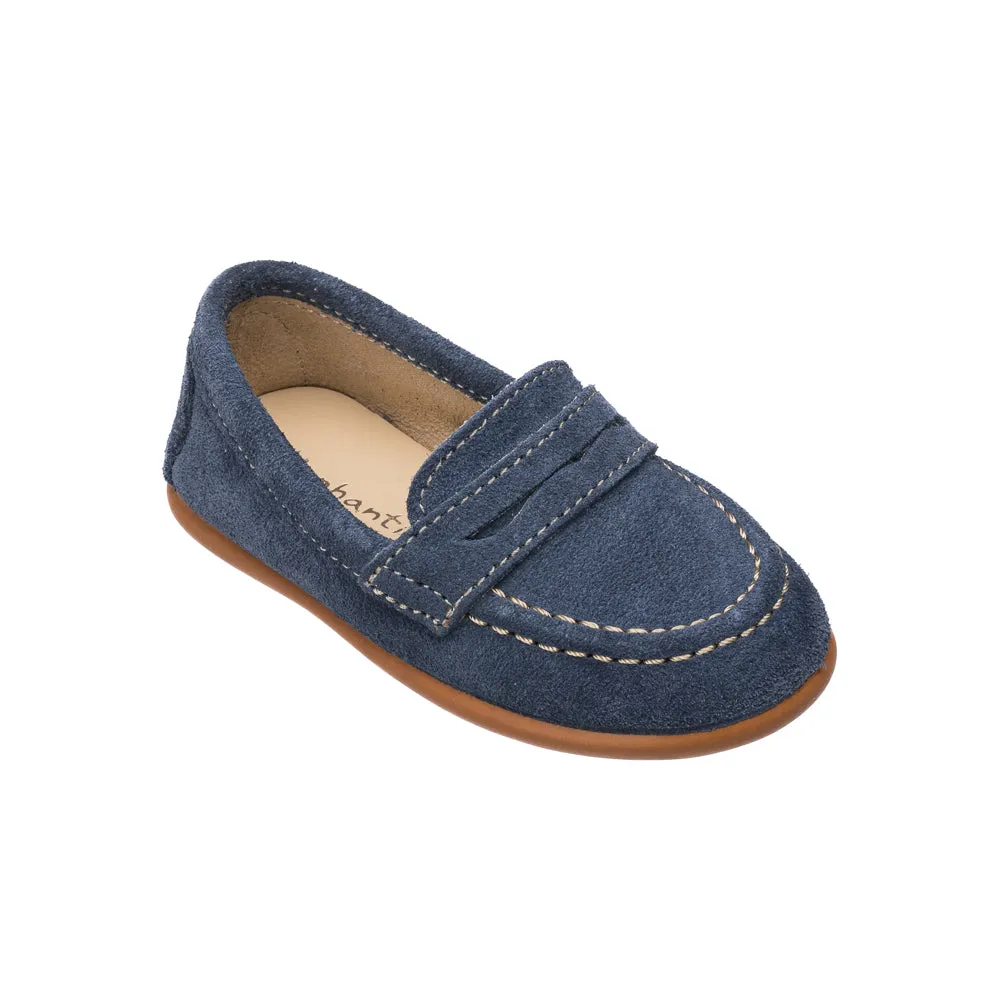 Suede Penny Loafer Denim