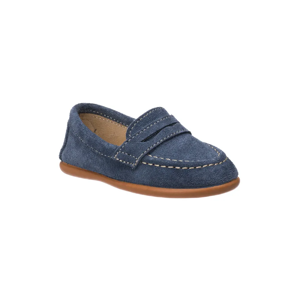 Suede Penny Loafer Denim