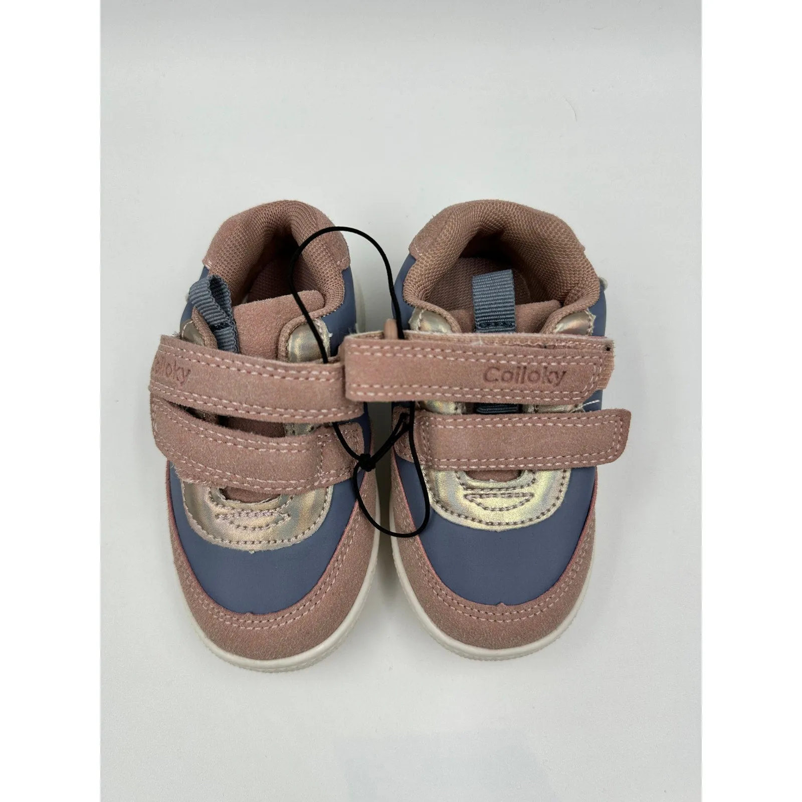 Toddler/Small Kid Size 6, Blue and Pink Fashion Sneaker w/ Straps and White Sole