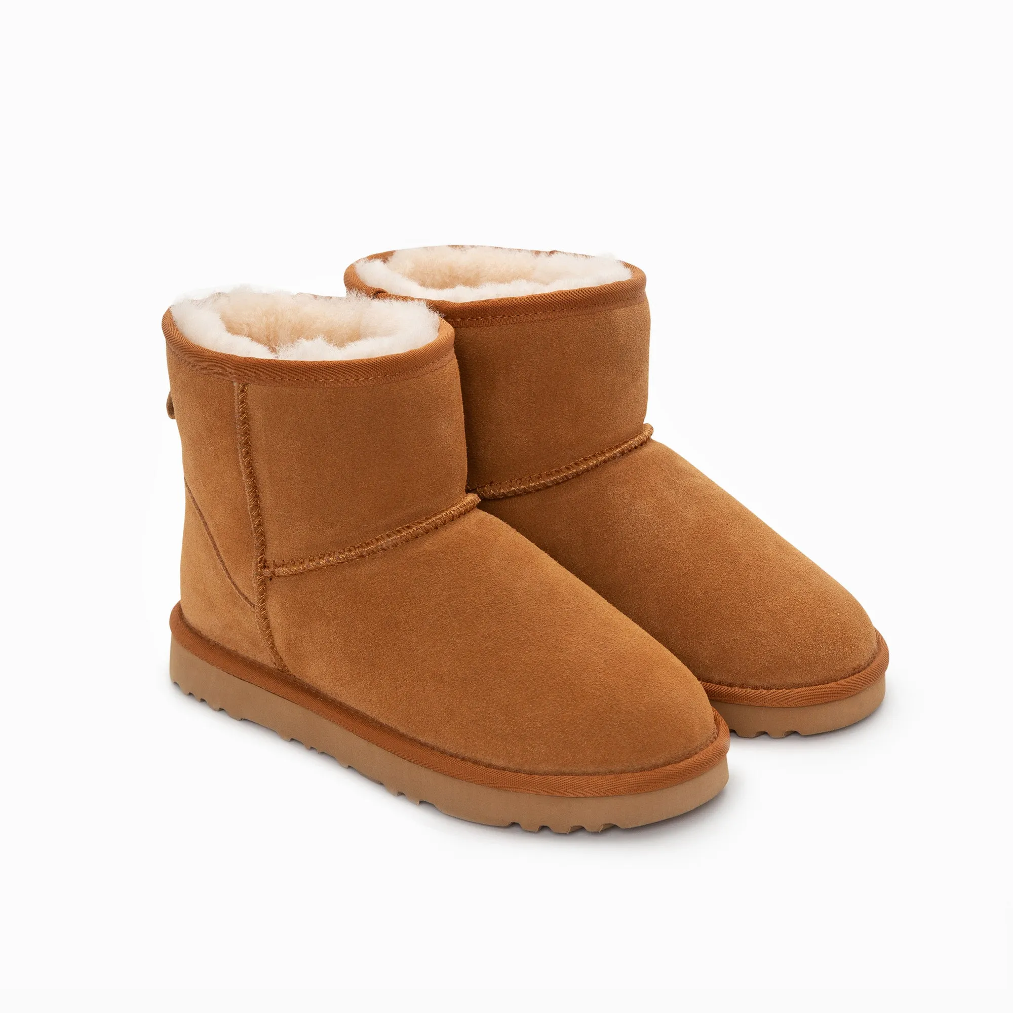 Ugg Boots Genuine Australian Sheepskin Unisex Mini Classic Suede (Large Size) (Unisex Cow Suede)