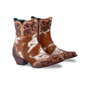 Winchester Hair-on Hide & Hand-tooled Boots