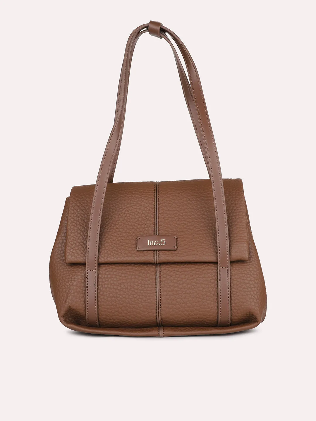 Women Brown Textured Shoulder Bag