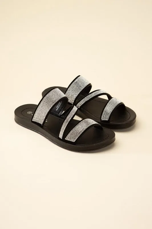 ZEAL-S Rhinestone Strap Sandals